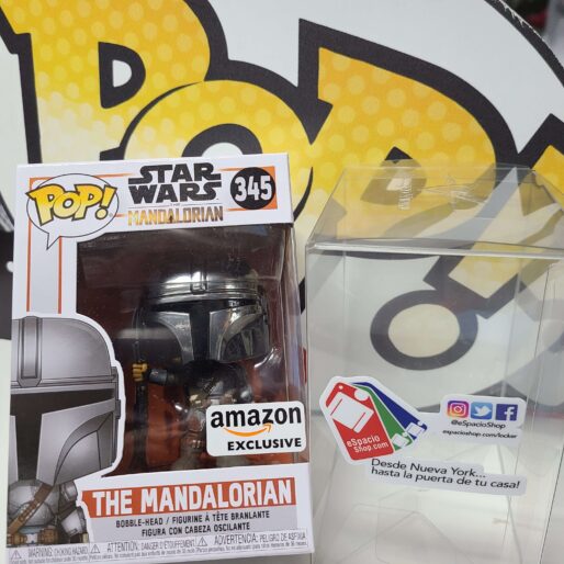 Funko Pop! Star Wars: The Mandalorian (Chrome Armor) - Amazon Exclusive - Image 3